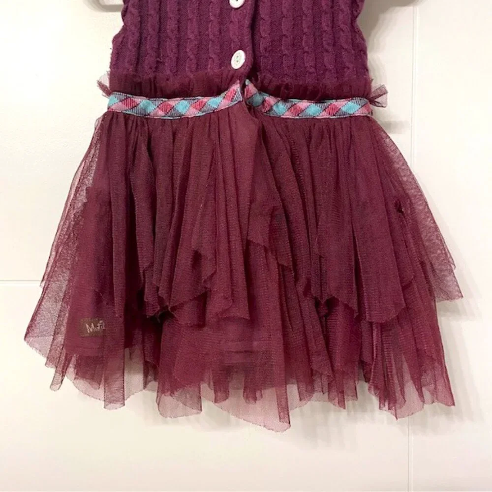 Matilda Jane Purple Tulle Sweater Soiree Dress 6-12 Months